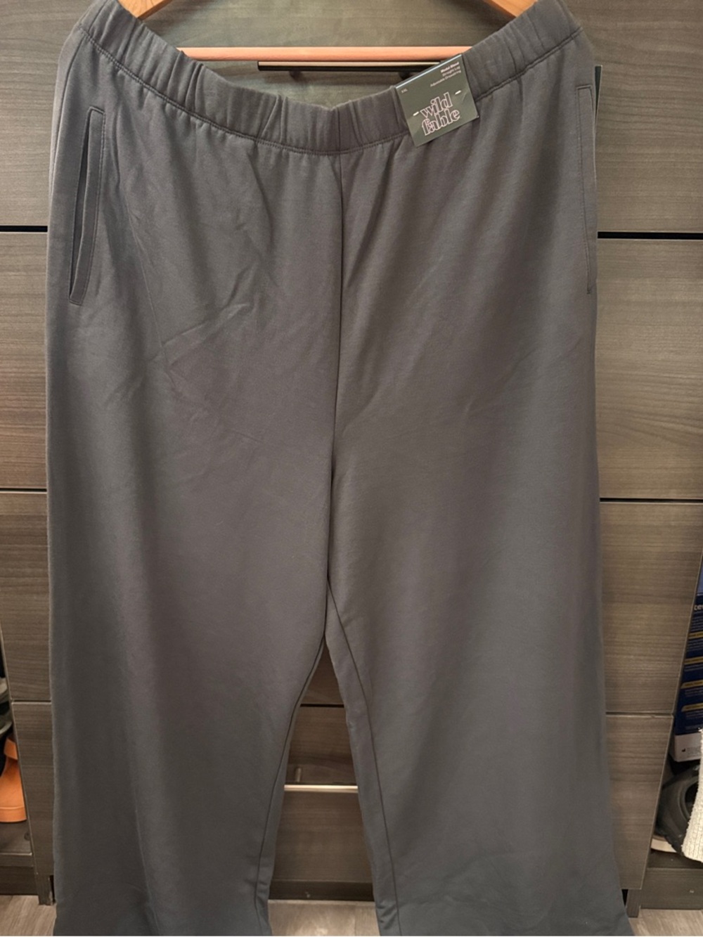 wild fable Women's Relaxed Drawstring Track Pants - Charcoal Gray